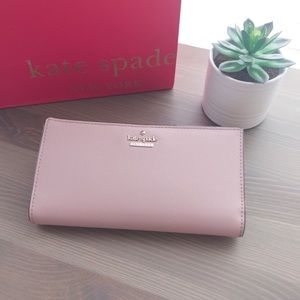 Blush Kate Spade leather wallet